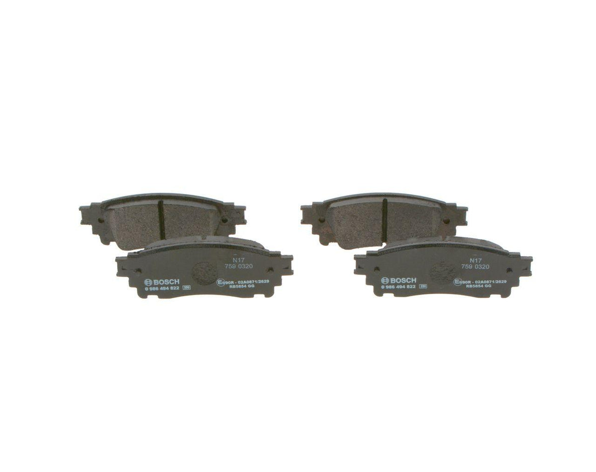 Bosch 0986494822 Brake Pad Rear Lexus NX 200T 300 300H 14-