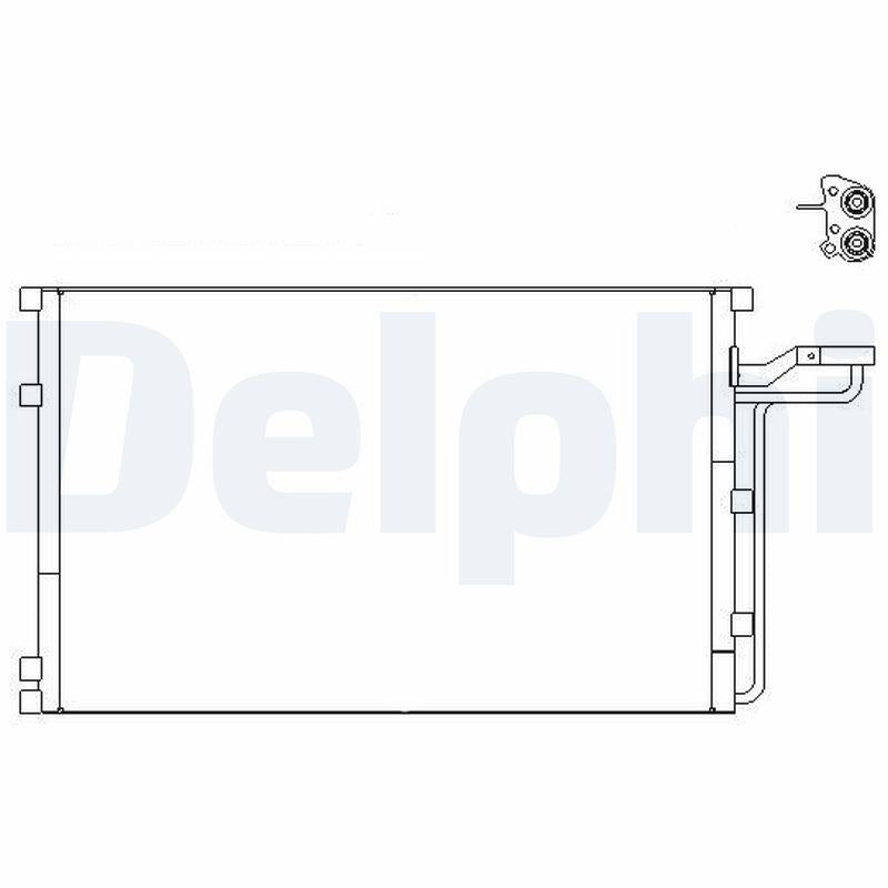 Delphi TSP0225659 A/C Condenser *Fr* Volvo S40 (04-12) C30 (06-12) C70 (06-13) V50 (04-12) — Condensers & Evaporators