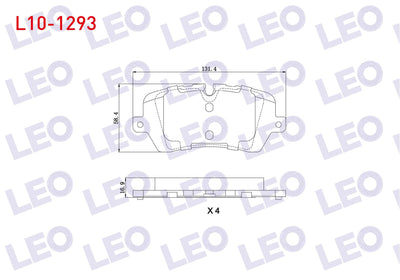 LEO L10-1293 Brake Pad Rear Land Rover Range Rover IV (Lg) 3.0 TD 4X4 2012 — Brake Pads
