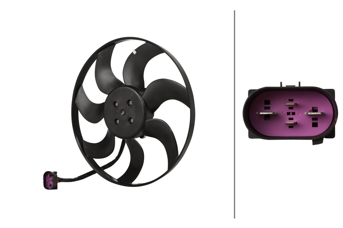 Hella 8EW366420-421 Fan Motor 250W 392mm Ameo 17 > Polo 10 > A1 11 > 18 Ibiza 13 > 17 Toledo 13 > — Motors, Pumps & Antennas