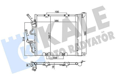 Kale 393600 A/C Condenser Opel Astra H Zafira B Z13dth Z17dtl Z19dt Z19dth 04-10 — Condensers & Evaporators