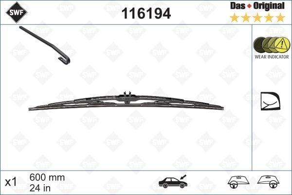 SWF 116194 60Cm Single Right Wiper Blade - Car Cleaning Professionals — Wipers