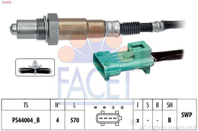 Facet 108246 Lambda Sensor (565mm) Peugeot P207 P208 P308 P508 Rcz Ep6dt — Oxygen & Air-Fuel