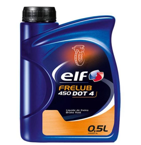 Elf Brake Fluid Dot 4 - Essential 0.5L Automotive Solution — Fluids & Chemicals