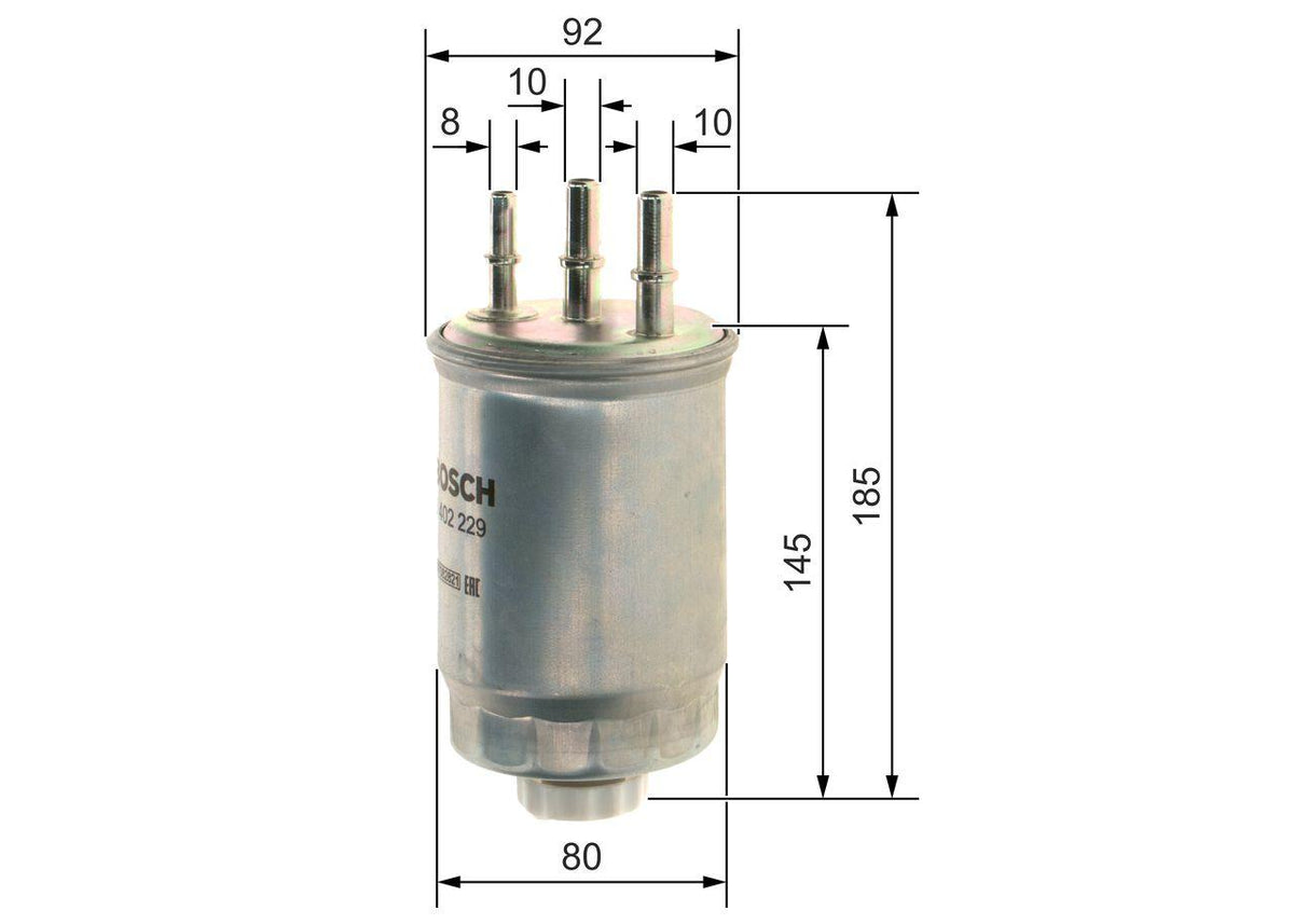 Bosch F026402229 Diesel Filter Ssangyong Actyon D 07 > Kyron D 05 > Rexton D 04 > Rodius D 05 > — Fuel Delivery