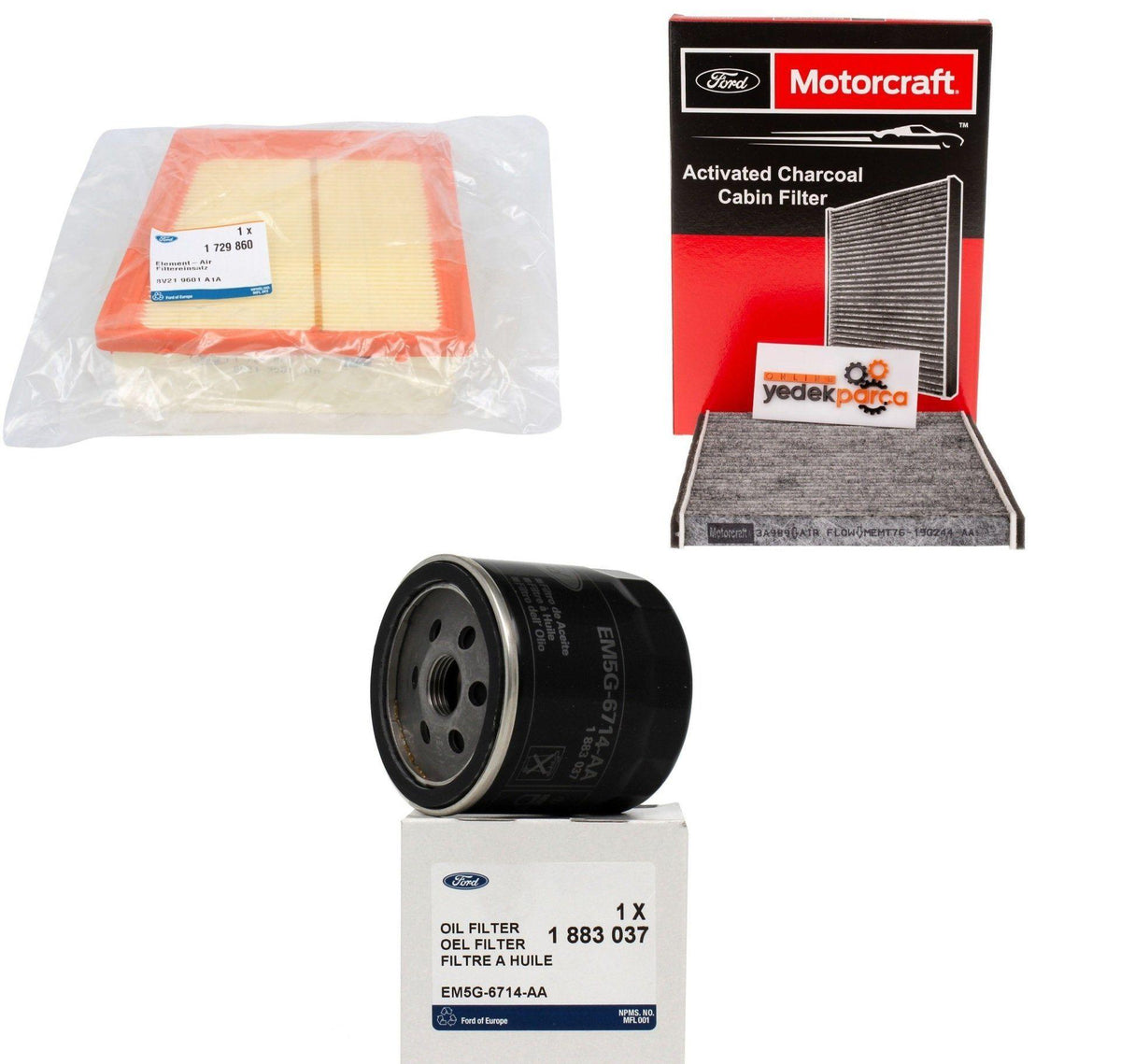 Ford Fiesta 2008-2012 1.25L Gasoline Oil Maintenance Filter Set — Maintenance & Service Kits