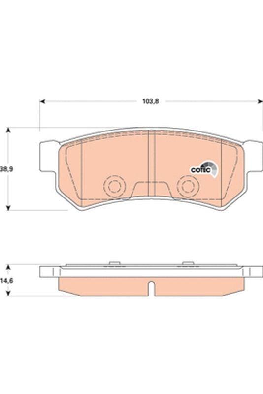 TRW GDB4178 Brake Pad Set - Compatible with Lacetti and Nubira — Brake Pads