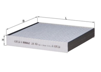 Mahle LAK454 Cabin Air Filter Jaguar Xf Xj with Carbon X250-X351 09-17 — Air & Cabin Filters