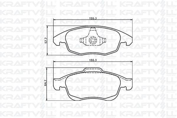 Kraftvoll 07010038 Brake Pad Front C4 Picasso C4 II Ds4 1.6 HDi 110/1.8 16V Partner Tepee Berlingo III P5008 Ds5 — Brake Pads