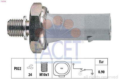 Facet 7.0134 Oil Pressure Switch 1 Pole Caddy Eos Golf Passat Phaeton Polo Touareg A3 A4 A6 A8 Ibiza Superb 96-