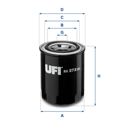 Ufi 23.272.00 Oil Filter Ma.626