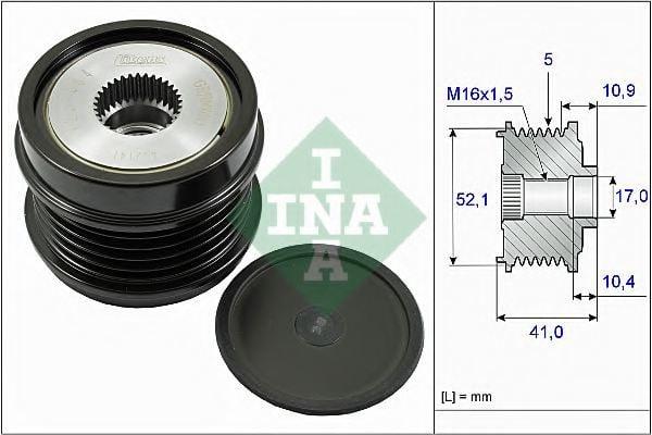 INA Mercedes W176 Alternator Pulley - Original — Starting & Charging