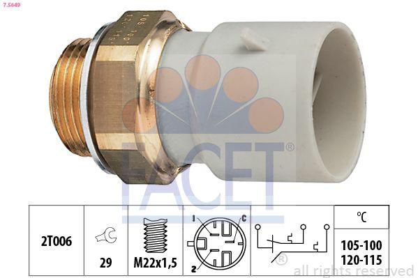 Facet 7.5649 Fan Switch A/C Astra F /Vectra A /Omega B (3Fişli)