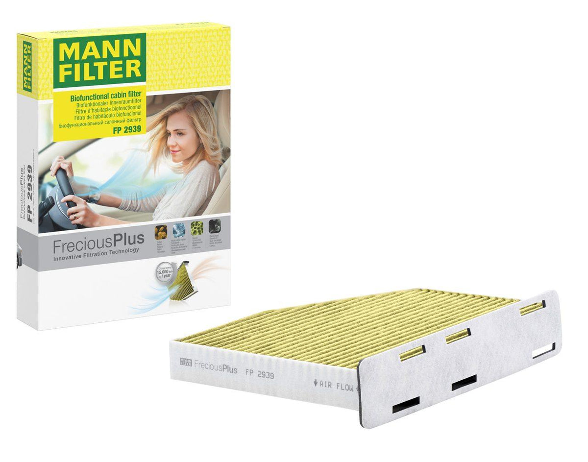 Mann FP2939 Skoda Superb 2008-2013 Models Antibacterial with Carbon Cabin Air Filter — Air & Cabin Filters