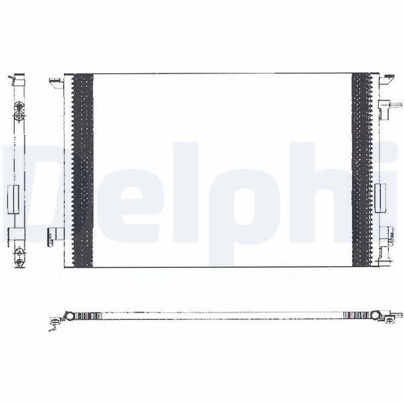 Delphi TSP0225463 A/C Condenser Opel Vectra C GTS 1.6/1.8/2.2 16V Z16XE — Condensers & Evaporators