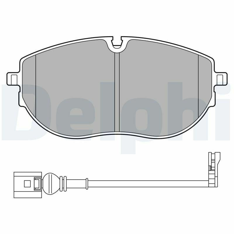 Delphi LP3652 Front Brake Pads - Low-Metallic, Noise-Reducing