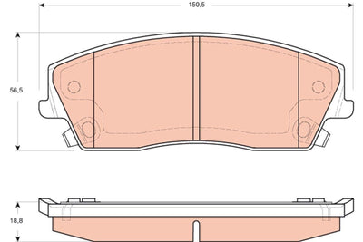 TRW GDB4140 Brake Pad Front Chrysler 300 C 2.7 3.0 3.5 04-12 — Brake Pads