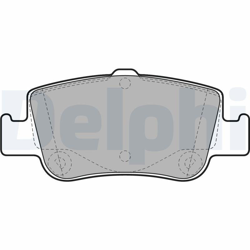 Delphi LP2103 Rear Brake Pad Toyota Auris-Corolla 07-19 1.33-1.6 D4D Warning Kablolu — Brake Pads