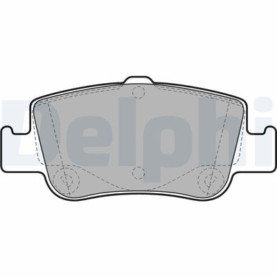 Delphi LP2103 Rear Brake Pad Toyota Auris-Corolla 07-19 1.33-1.6 D4D Warning Kablolu — Brake Pads