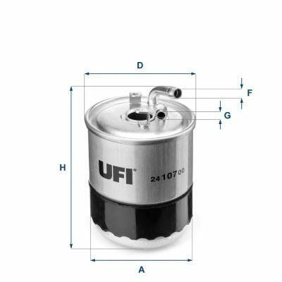 UFI Fuel Filter 24.107.00 for CLK, CLS, C-Series — Fuel Delivery