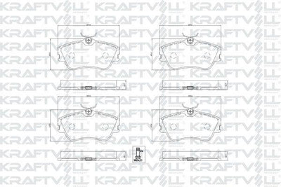 Kraftvoll 07010478 Front Brake Pad Transporter T4 2,4D / 2.5 TDI 90 > 03 — Brake Pads