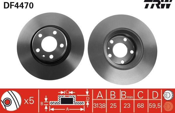 TRW DF4470 Front Brake Mirror Air A6 2.0 TDI / 2.0 TFSI / 2, 4 / 2 and 3 more models — Mirrors