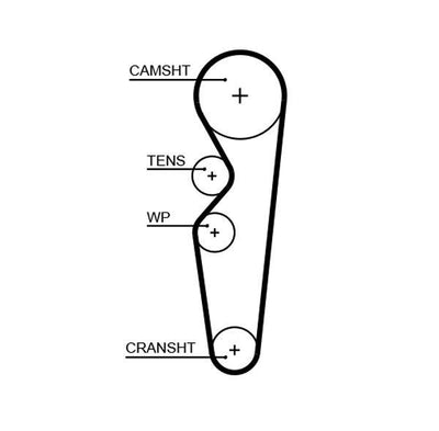 Gates 5665XS Camshaft Belt Chery — Timing
