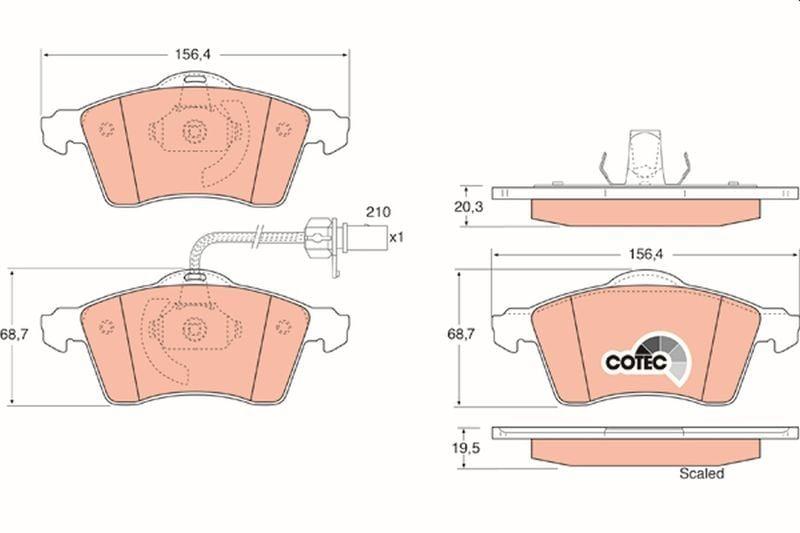 TRW GDB1391 Front Brake Pad - VW Transporter Users — Brake Pads