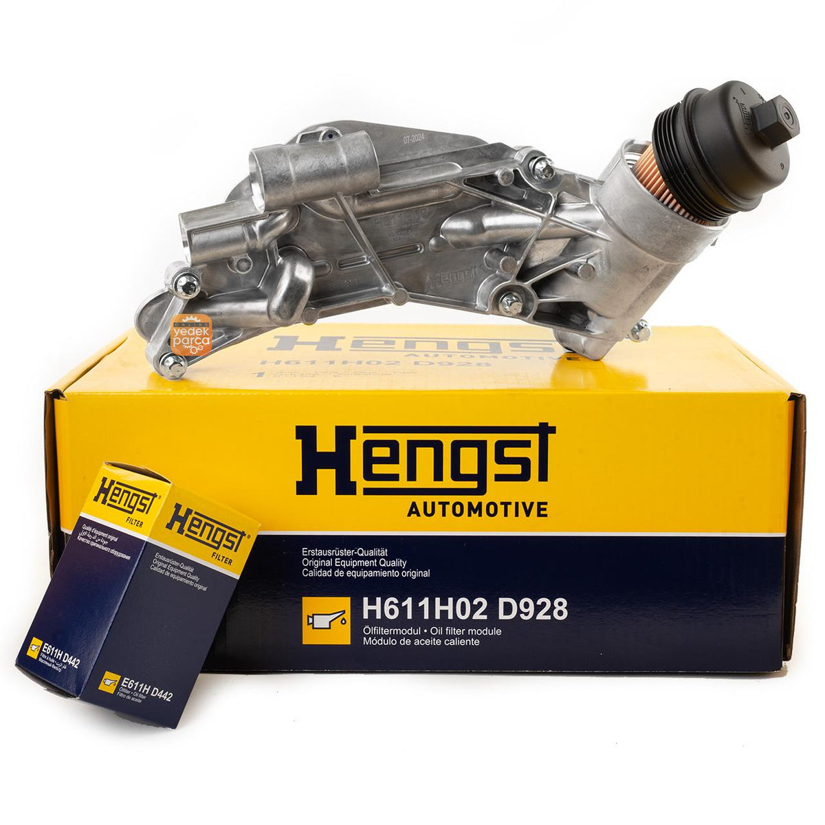 Hengst H611H02D928 Oil Cooler Complete Opel Astra H / J / Cruze / Insignia A / Mokka 1.6Xer — Oil System