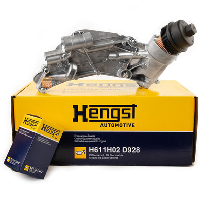 Hengst H611H02D928 Oil Cooler Complete Opel Astra H / J / Cruze / Insignia A / Mokka 1.6Xer — Oil System