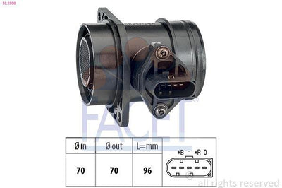 Facet 10.1509 Air Debimetresi Golf IV/V, Jetta, T5 1.9/2.0 TDI — Engine Management Sensors