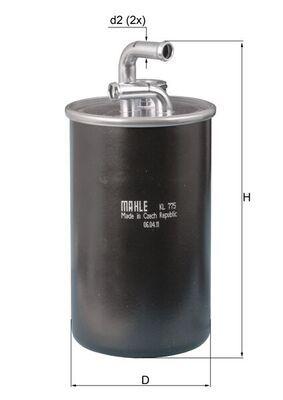 Mahle KL775 Fuel Filter Jeep Compass Mk49 2.0 4x4 CRD 06 > — Fuel Delivery