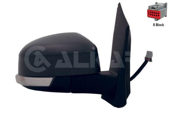 Alkar 6126401 Outer Rear View Mirror Right Electric Heated Primed with Sensor Aspheric (6 Pin) Ford Focus II (Da) 2004-2011