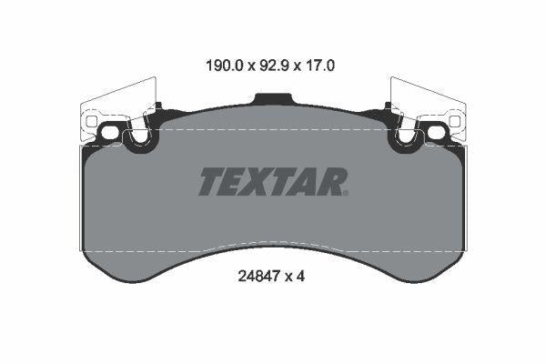 Textar 2484701 Brake Pad VW A6 A7 A8 2015 — Brake Pads