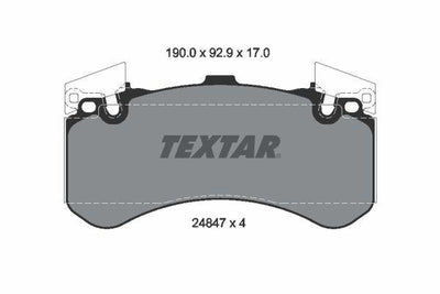 Textar 2484701 Brake Pad VW A6 A7 A8 2015 — Brake Pads