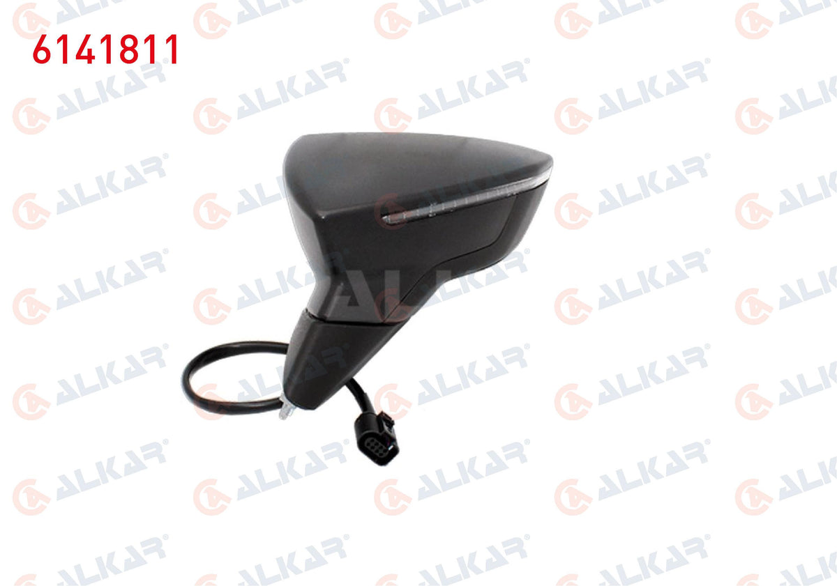 Alkar 6141811 Outer Rear View Mirror Left Electric Heated with Turn Signal 6 Pin Seat Ibiza V (Kj1) 2017