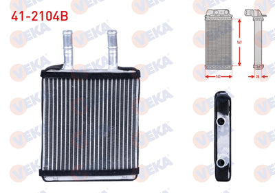 Veka 41-2104B Heater Core Brazing Hyundai Accent I (X-3) 1.3i 1994-2000 — Heater & Blower
