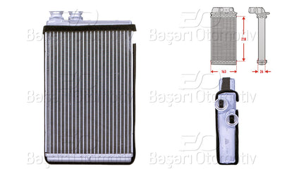 Wisco 3143571-00 Heater Core Brazing 218X155 mm Citroen C5 III 1.6 HDi 08 > Peugeot Partner Tepee 1.6 HDi 0 — Heater & Blower