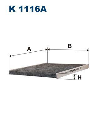 Filtron K1116A Cabin Air Filter Alfa Romeo 166 2.0 T.Spark 98-07 Lancia Kappa 2.0 16V 95-01