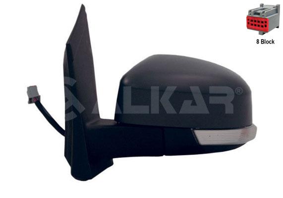 Alkar 6125401 Outer Rear View Mirror Left Electric Heated Primed Aspheric (6 Pin) Ford Focus II (Da) 2004-2011
