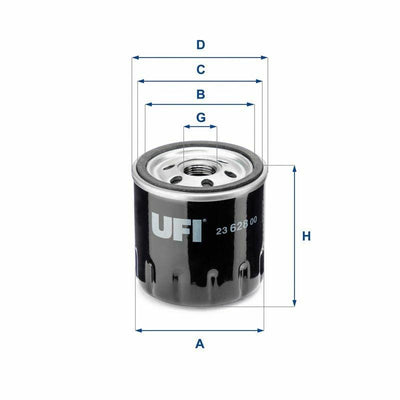 Ufi 23.628.00 Oil Filter Compatible with Renault Captur, Renault Clio and 2 more — Oil Filters