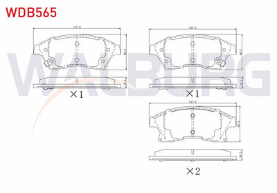 WALBURG WDB565 Brake Pad Opel Astra J Aveo T300 Cruze Front — Brake Pads