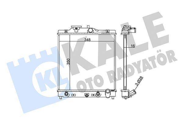 KALE Radiator for 92-01 Honda Civic 1.3L-1.6L - Durable Aluminum & Plastic Construction for Car Owners & R — Radiators & Fans