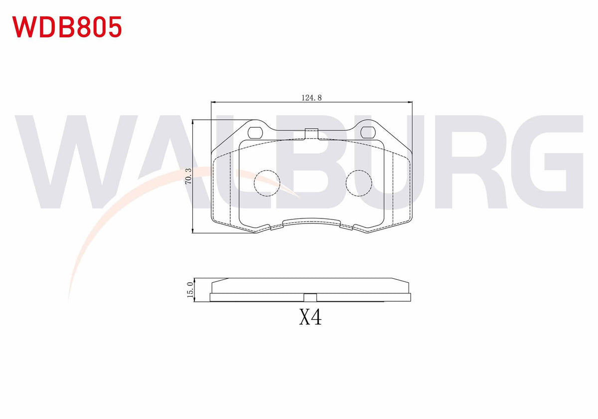 WALBURG WDB805 Brake Pad Front Renault Megane II (Bm0 / 1,Cm0 / 1) 2.0 2002-2008 — Brake Pads