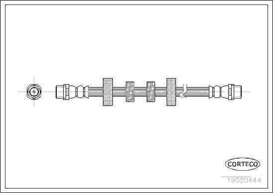 CORTECO Brake Hose for VW T4 — Brake Hydraulics