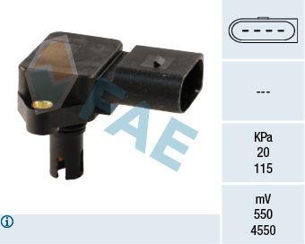 FAE 15038 Pressure Sensor Intake Golf IV Bora Polo 02-09 1.4-1.6 16V BCB/BBZ/BBY/BKY — Vehicle Sensors & Switches