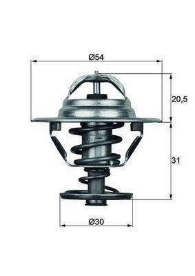 Mahle TX1088D Thermostat 88°C Land Rover Discovery I 89-98/Primera 2.0 91-97