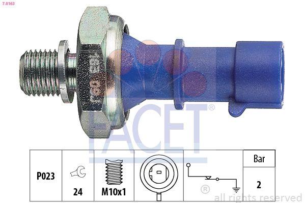 Facet 7.0163 Oil Pressure Switch Alfa Romeo Giulietta 940 1.6/2.0 JTDm, MiTo 955 1.3 MJT — Switches & Relays