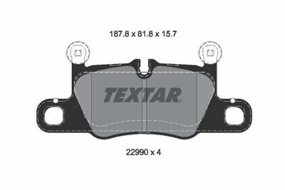 Textar 2299001 Brake Pad Rear Cayenne Bm 17 — Brake Pads