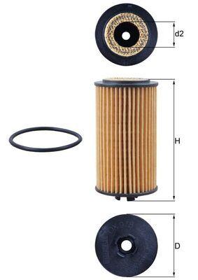 Mahle OX978D Oil Filter Astra J Astra K Insignia A Zafira C A16xht 13 — Oil Filters